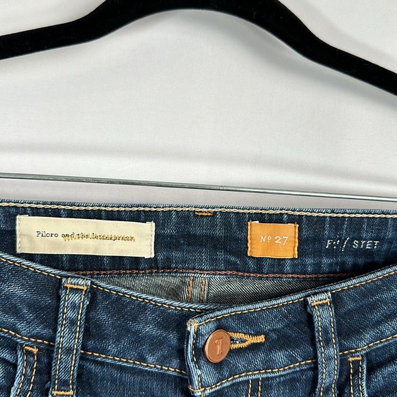 Pilcro and the Letterpress Blue Stet Cropped Jeans Size 27 - Picture 6 of 10